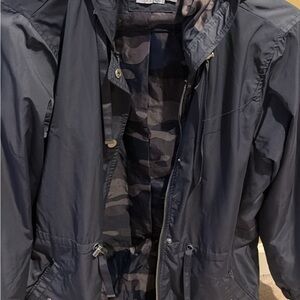 Grey Hooded Jacket Lightweight